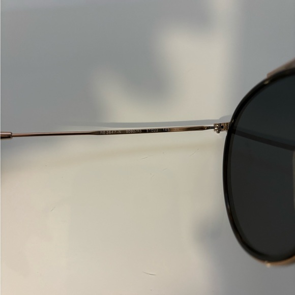 Black and gold double bridge sunglasses Ray-ban - Picture 5 of 6